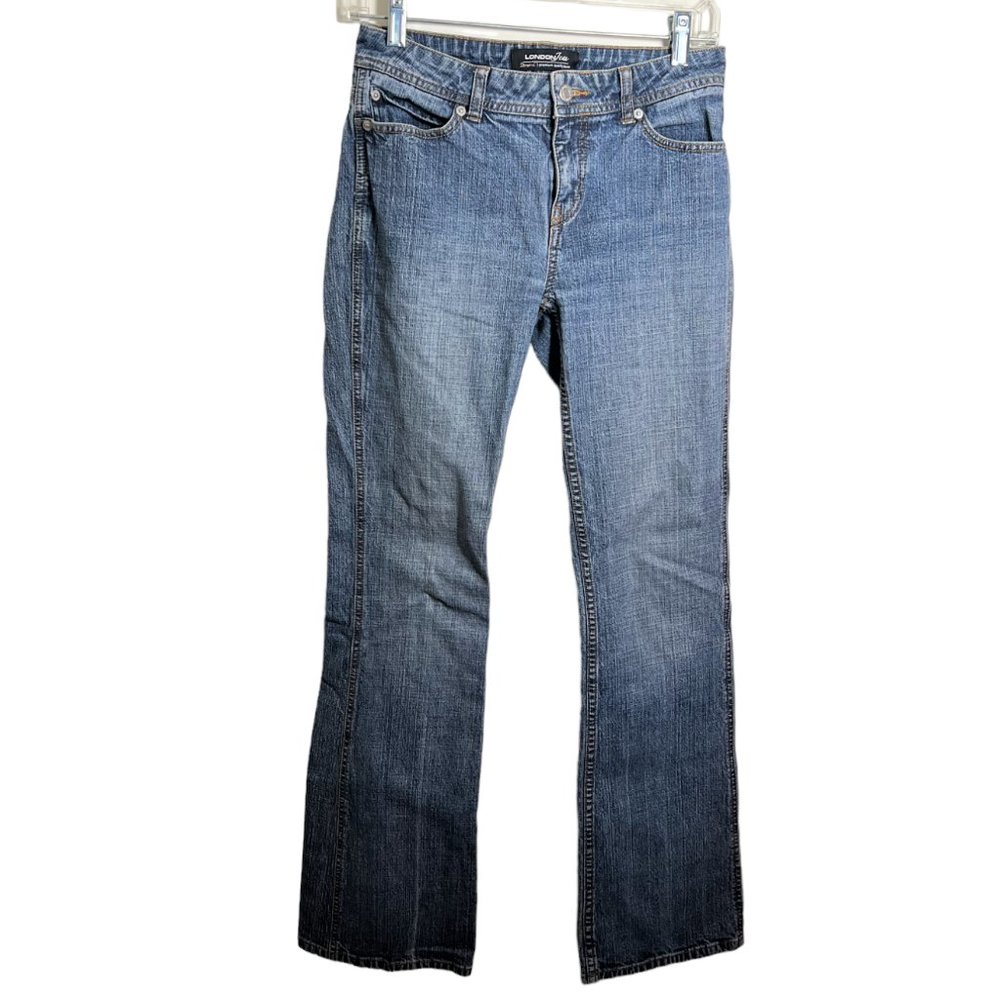 Vintage Women's LONDONJean Boot Cut Blue Denim Stretch Jeans, Size 4